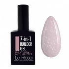 La Rosa 7 in1 Builder Gel in the bottle Milky Pink with Glitter 15 m